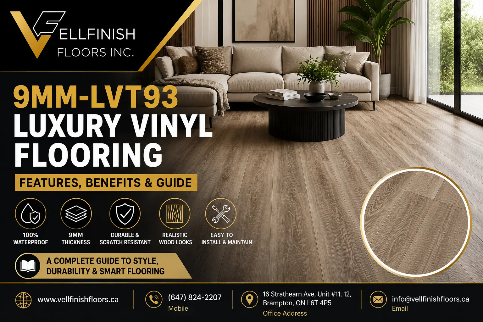 9MM-LVT93 Luxury Vinyl Flooring