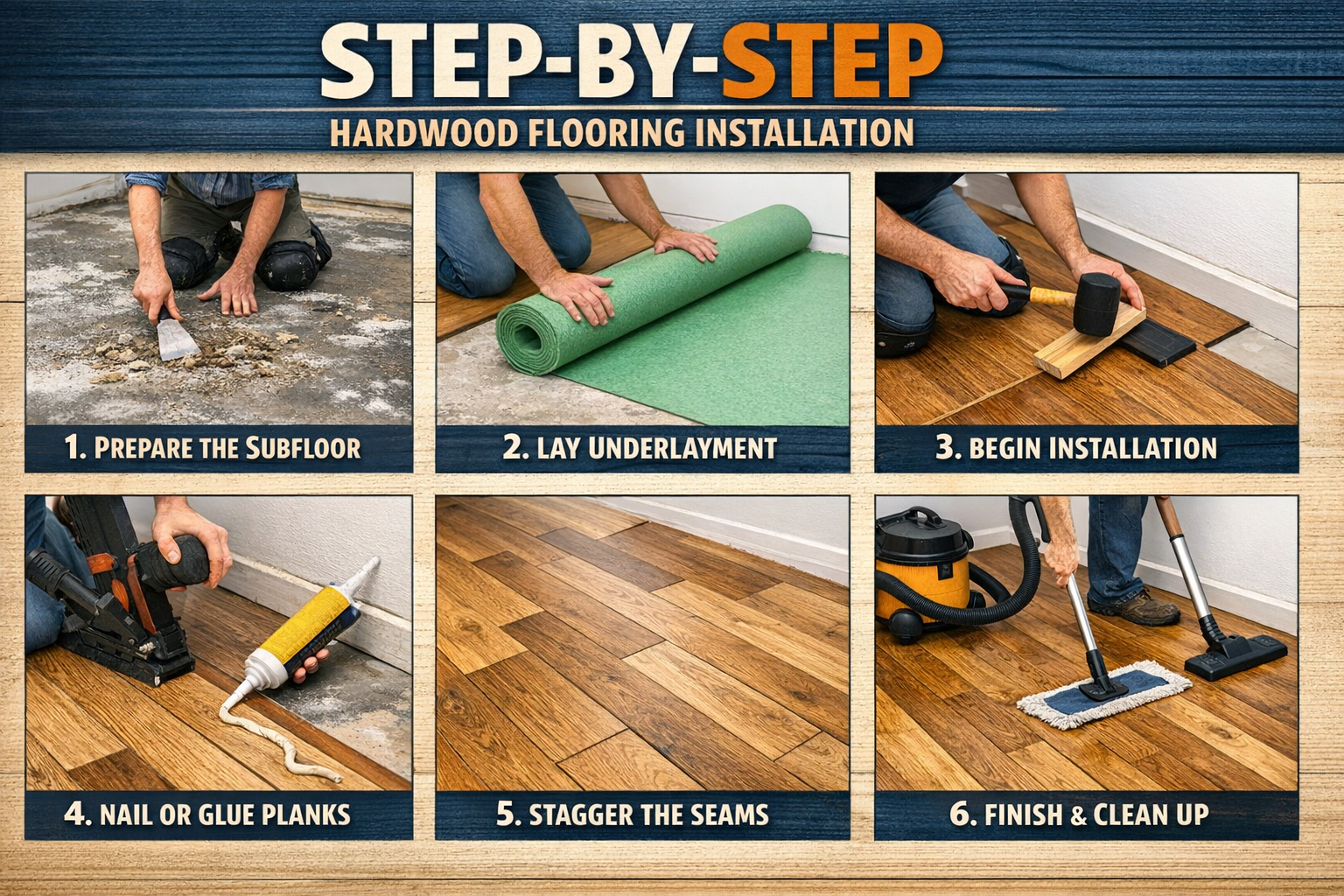 Hardwood Flooring Installation Services by Vellfinish Floors